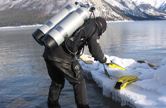 Preparing for a nice long dive